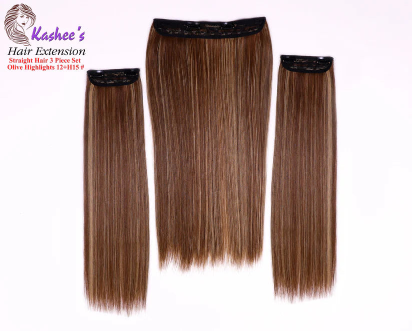 Synthetic Straight Hazel + Olive Gold Hair Extension 24-26 INCH